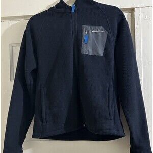 Eddie Bauer Boys Fleece Lined Full Zip Hoodie Navy size Large (14/16)